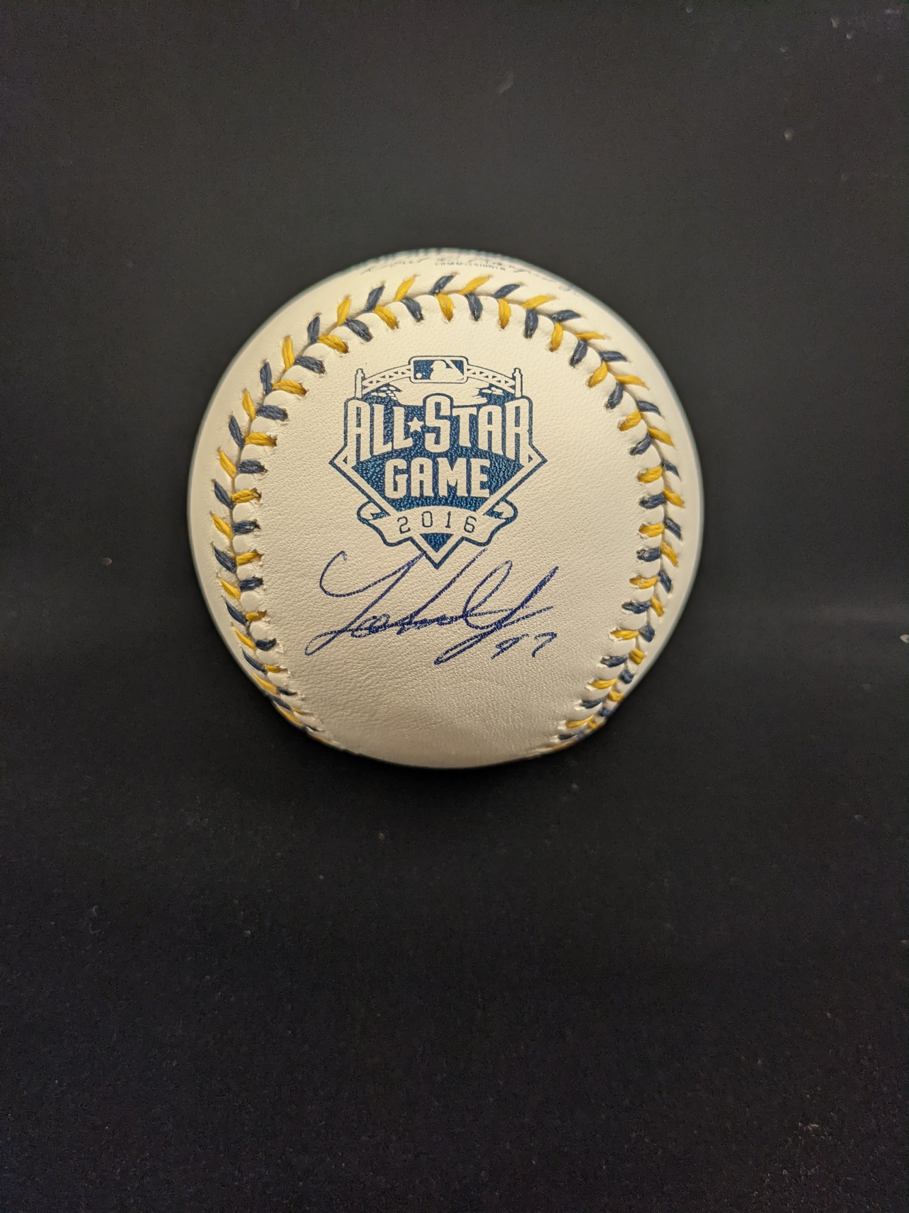Johnny Cueto Autographed 2016 All-Star Game Baseball Beckett Authentic