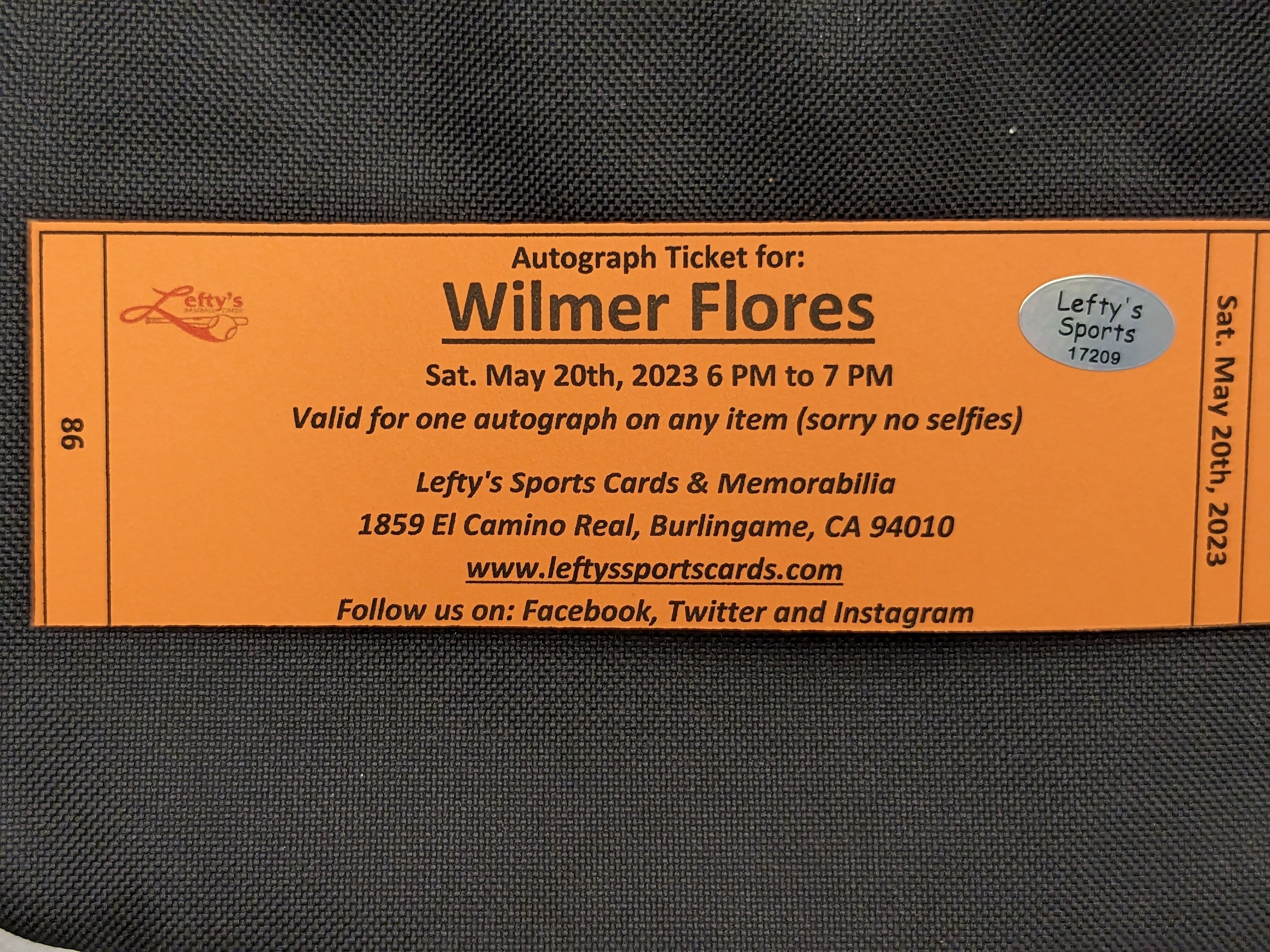 Wilmer Flores San Francisco Giants Autographed Baseball